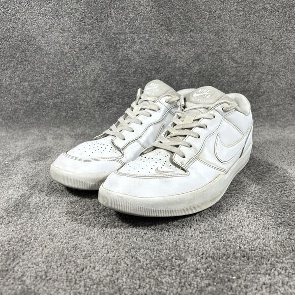 Nike SB Force 58 DH7505-100 Men’s Sz 13 Premium Triple White Leather Skate Shoes main image 7